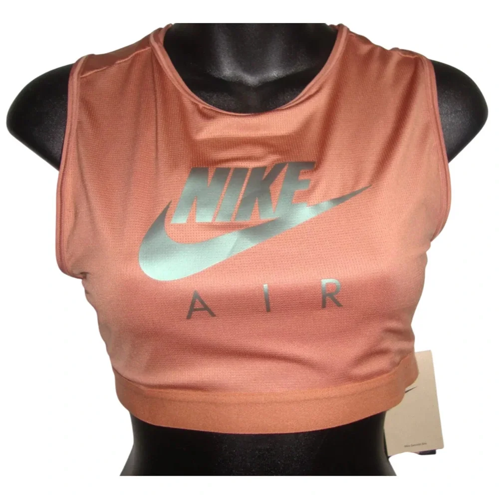 Nike Women's Air Dri-Fit Swoosh Sports Bra DM0643-215 Mineral Brown Size X-Large